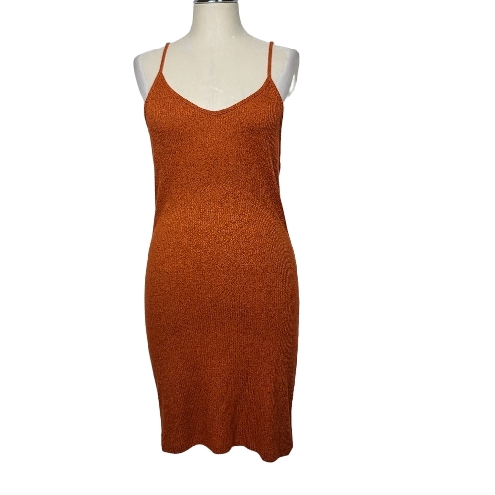 Topshop Ribbed Square Back Cut Out Dress 8